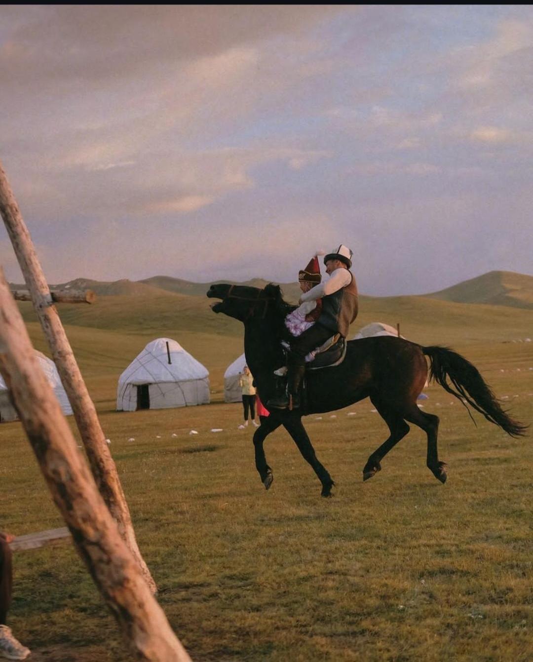 ホテル Zalkar Yurt Camp Song-Kul エクステリア 写真